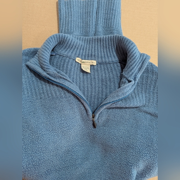 Exofficio Women's 1/4 Zip Cornflower Blue Pullover Super Warm Soft Sweater Sz XL - Picture 7 of 13